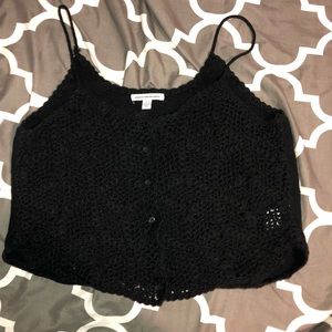 American eagle crochet button tank